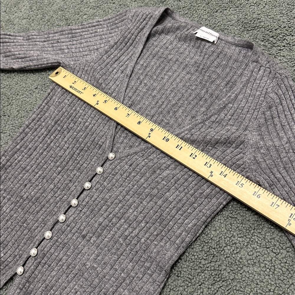 Lovers and Friends Baxter Cardigan Ribbed Pearl women’s size XS - Picture 7 of 8
